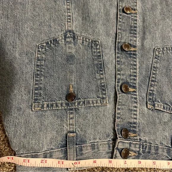Vintage St. John’s Bay 90’s Denim Button-Front Skirt High Rise Light Wash SZ 27” - Picture 5 of 9